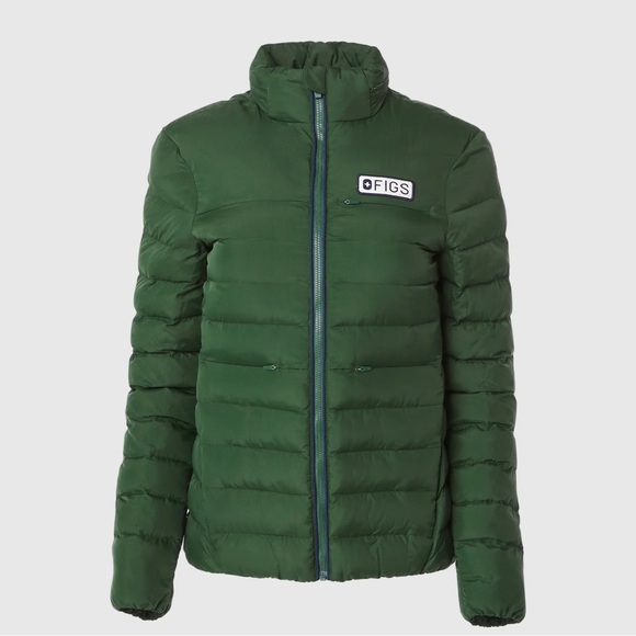FIGS PUFFER JACKET BRITISH RACING GREEN XXS - Picture 8 of 12